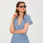 Patterned Wrap Dress