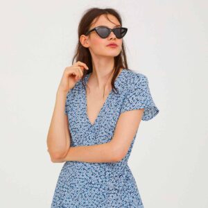 Patterned Wrap Dress